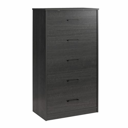 Commode Avec 5 Tiroirs En Effet Chêne Noir