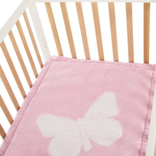 Tapis De Parc Bi-Matière 70 X 95 Cm Imprimé/Papillon - Rose