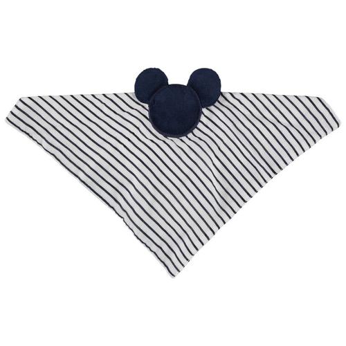 Doudou Mouchoir Rayé Mickey Disney Pour Bébé Garçon - Bleu Marine