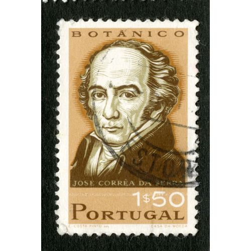 Timbre Oblitéré Portugal, Botanico, Jose Correa Da Serra, 1s50