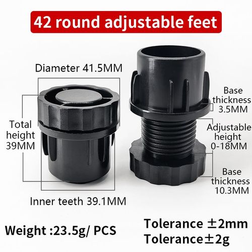 Support De Pied Carré Réglable,Pour Meuble,Table De Bar,Meuble À Thé - Type 42mm (Abs)