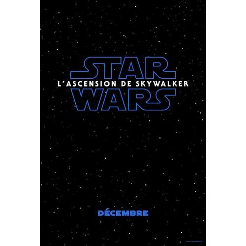 Affiche Officiel Cinema Du Film Star Wars L'ascension De Skywalker Gf