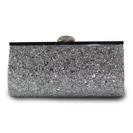 Fashion Flash tissu dîner sac à main sac à main argent