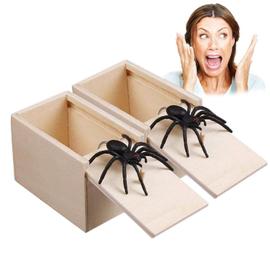 Boîte à farces d'araignée, drôle de boîte en bois Toy Prank