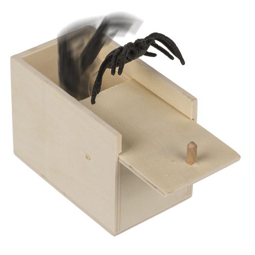 Araignée Dans Une Boîte En Bois Prank Jeu De Farces Scary Spider Pour Enfants Adultes Party Cadeau Amusant Réutilisable