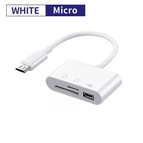 3in1 Type C Micro USB OTG lecteur de carte cable USB 3in1 lecteur