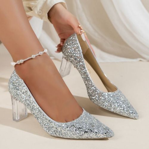Chaussures Sandales D'été Talons Hauts Transparents Et Nministériels D En Strassescarpins La Mode Pour Femme