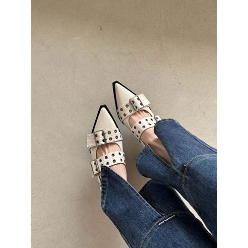 Chaussures Chaussures Bride Arrière Talonspais Pour Femmesescarpins Rivetsstyle De Ruetalon Moyensandales Décontractées Vintageprintempsété
