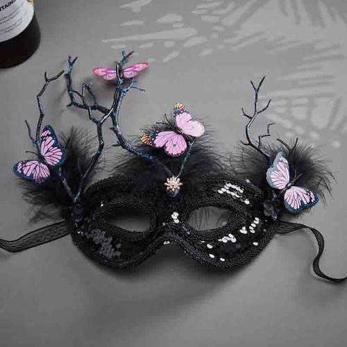 Masques De Mascarade À La Mode Européenne Et Américaine, Costume De Cosplay En Dentelle À Fleurs, Sexy, Dégradé, Festival, Halloween, Fête De Mariage, Bar