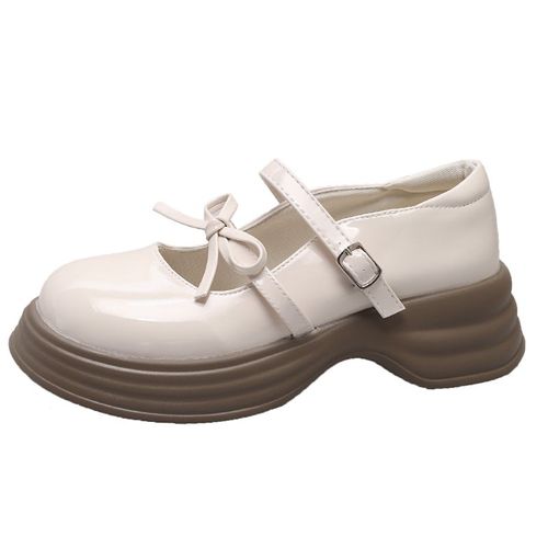 Mary-Chaussures À Plateforme Épaisse Pour Femmes,Escarpins En Cuir Verni,Chaussures À Essence Noires,Optique Astronomique,N?ud Papillon,Chaussures Lolita Pour Dames,Automne 2023