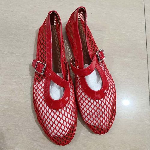 Chaussures Escarpins De Ballet En Maille Pour Femmesbout Rondsangle Bouclemode