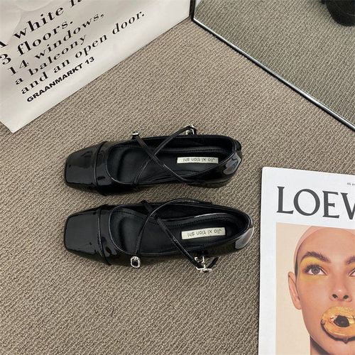 Chaussures Marychaussures Talons Moyens Pour Femmechaussures Simples Essenceoptique Rétroballerines Talons Croiséssemelle Souple Peu Profonde