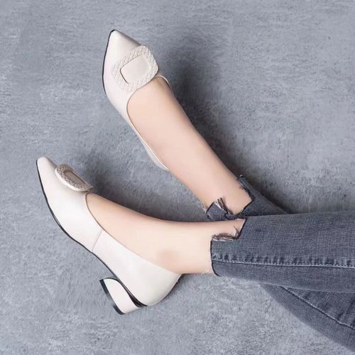Chaussures Chaussures Talons Bas En Cuir Pu Souple Pour Femmespeu Profondespointuesparkerconfortmèreescarpinstalons Optiquesdamestravailpetites Chaussures Décontractées