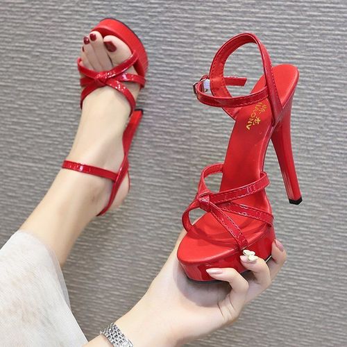 Chaussures Sandales D'été Plateformechaussures Talons Hauts De 13cmdéfilés De Modetalons Finsescarpins De Grande Taillepour Femme