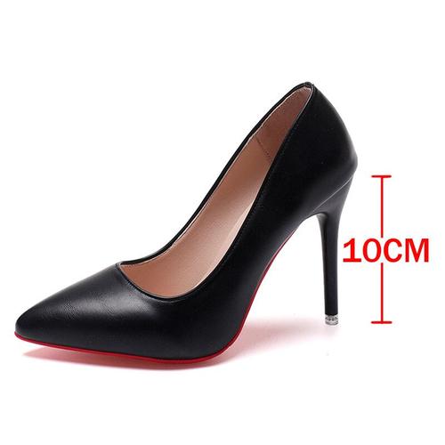 Escarpins Noirs Classiques À Talons Aiguilles Pour Femmes,Chaussures De Bureau En Cuir Verni,Grande Taille 43,Chaussures Parker Pointues,Printemps 2024