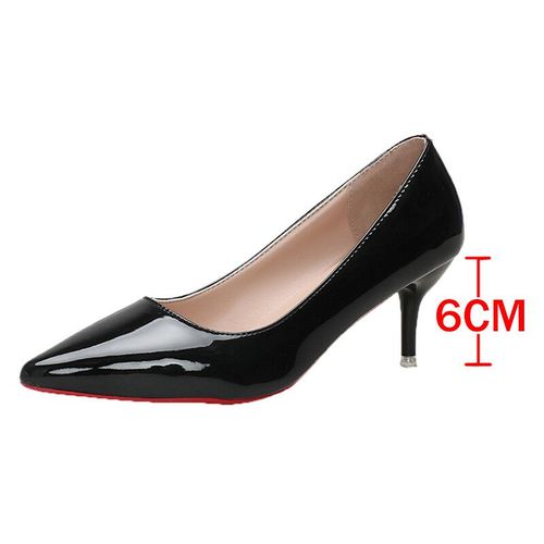 Escarpins Noirs Classiques À Talons Aiguilles Pour Femmes,Chaussures De Bureau En Cuir Verni,Grande Taille 43,Chaussures Parker Pointues,Printemps 2024