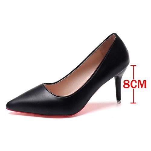 Escarpins Noirs Classiques À Talons Aiguilles Pour Femmes,Chaussures De Bureau En Cuir Verni,Grande Taille 43,Chaussures Parker Pointues,Printemps 2024