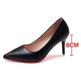 Escarpins Noirs Classiques À Talons Aiguilles Pour Femmes,Chaussures De Bureau En Cuir Verni,Grande Taille 43,Chaussures Parker Pointues,Printemps 2024