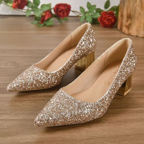 Escarpins À Talons Optiques À Paillettes Argentées Pour Femmes,Chaussures De Luxe Pointues Parker,Talons Hauts Peu Profonds Pour Dames,Fête Et Mariage,Grande Taille 42