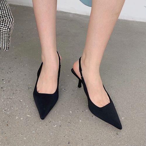 Chaussures Africparker Stiletto Pointu Talons Hauts Moyens Pour Femmessandales Dos Vertchaussures D'éténouvelle Mode
