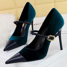 Bigtree-Escarpins Pointus En Daim Pour Femmes,Chaussures À Talons Hauts,Châssis Aiguille,Grande Taille 43,7cm,10cm,Design