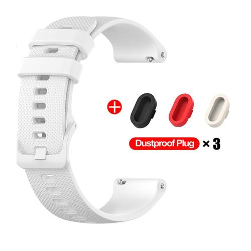 Montre connectée GENERIQUE Bracelet en silicone pour Garmin Forerunner 245  - Blanc