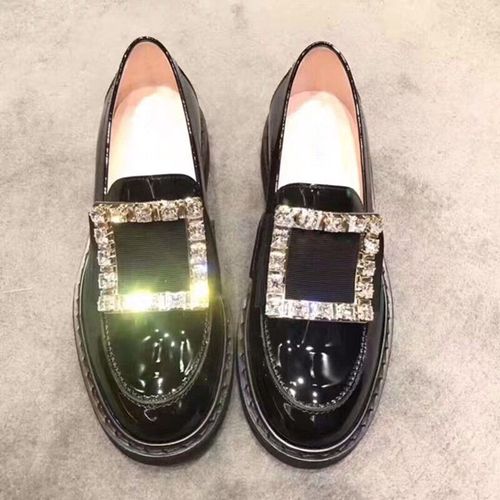 Chaussures Chaussures Oxford En Cuir Japonais Pour Femmesmocassins Brillants Avec Boucle En Métal Cristalderbies En Pierre De Kirchen De Célébritéald On2020