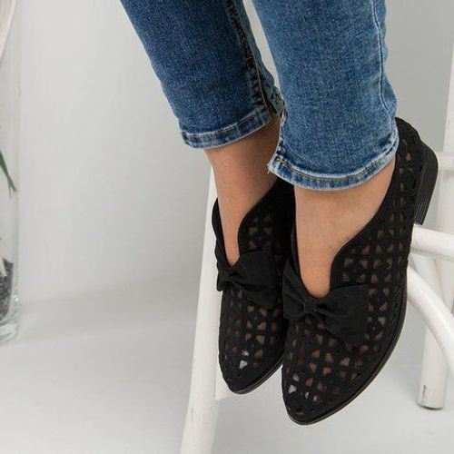 Chaussures Mocassins Pointus N?ud Papillon Pour Femmeschaussures De Printemps Plateformesans Lacetgrande Taille