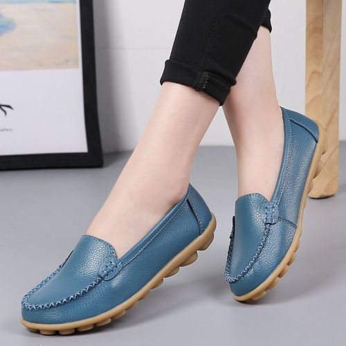 Chaussures Ballerines En Cuir Découpées Pour Femmesmocassins Respirantschaussures Bateauballerines Décontractées