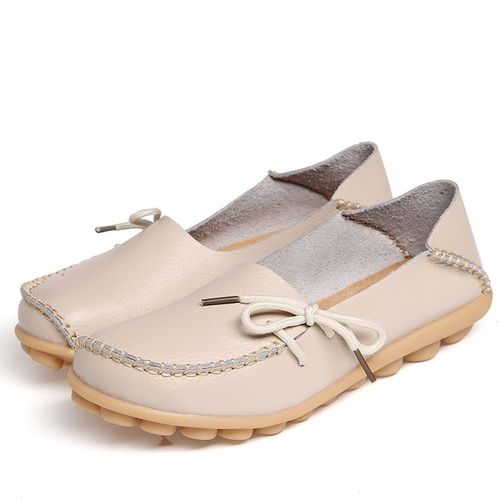 Mocassins En Cuir Pour Femmes,Chaussures Plates À Bout Pointu,Grande Taille 44