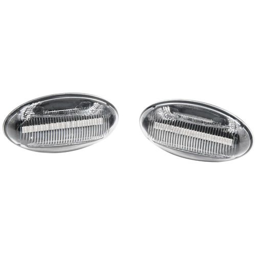Crystal White 2pcs Pour Peugeot 307 206 407 107 607 Citroen C1 C2 C3 C5 Dynamique Led Clignotant L'eau Courante Côté Marqueur Indicateur Lumineux "Nipseyteko"