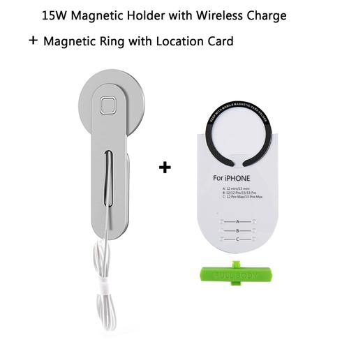 Avec Charge - Chargeur Magnétique Sans Fil 15w Pour Téléphone Portable, Compatible Avec Iphone 14 13 12 Pro Max Ipad Imac