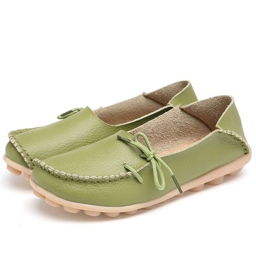 Mocassins En Cuir Pour Femmes,Chaussures Plates À Bout Pointu,Grande Taille 44