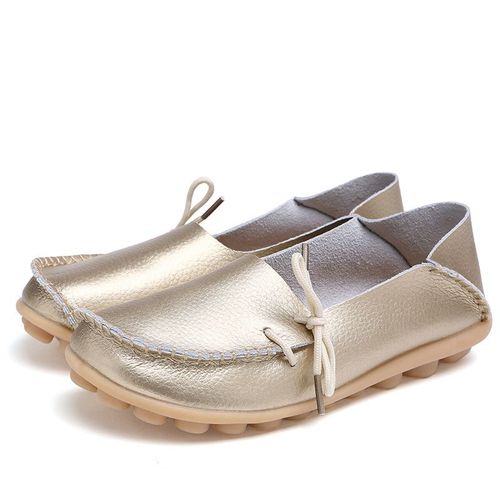 Mocassins En Cuir Pour Femmes,Chaussures Plates À Bout Pointu,Grande Taille 44