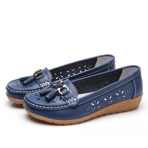 Chaussures Chaussures D'été En Cuir Pour Femmesmocassins Plateformebateau Souplemode Découpéeappartements Décontractéstalon Baschaussures D'infirmièrechaussures Lolita