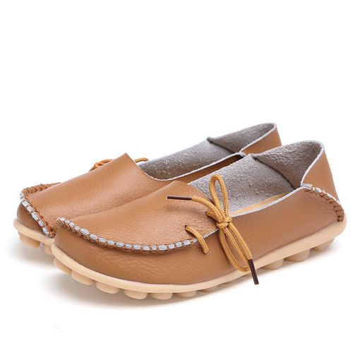 Mocassins En Cuir Pour Femmes,Chaussures Plates À Bout Pointu,Grande Taille 44