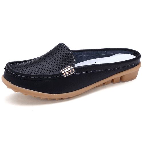 Chaussures Mocassins En Cuir Véritable Pour Femmeschaussures Décontractéesdemiloafersmarque De Luxedemipantoufles