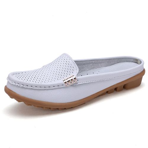 Chaussures Mocassins En Cuir Véritable Pour Femmeschaussures Décontractéesdemiloafersmarque De Luxedemipantoufles