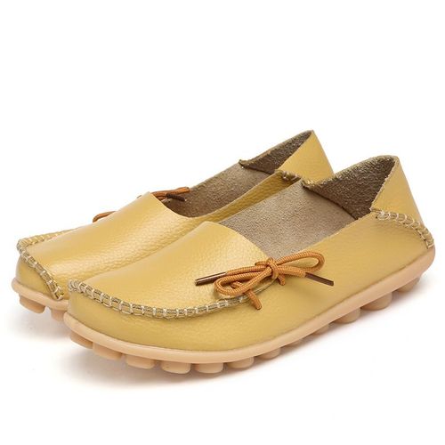 Mocassins En Cuir Pour Femmes,Chaussures Plates À Bout Pointu,Grande Taille 44