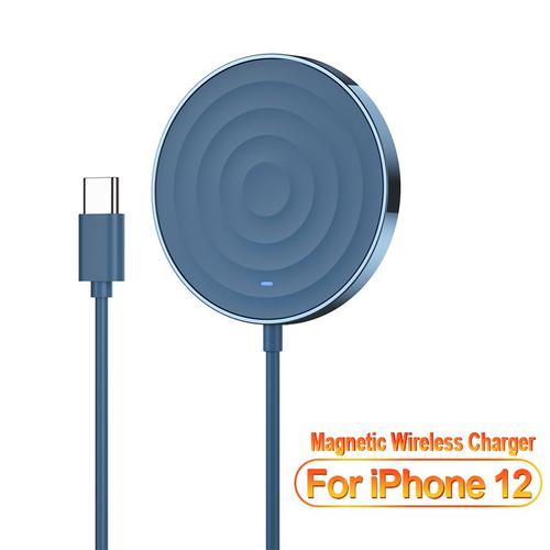 Bleu - Chargeur Sans Fil Magnétique Qi 15w, Type C Pour Iphone 13 Pro Max, Induction Pd, Charge Rapide Pour Xiaomi Samsugn Pad