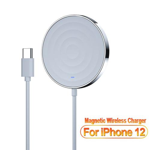 Blanc - Chargeur Sans Fil Magnétique Qi 15w, Type C Pour Iphone 13 Pro Max, Induction Pd, Charge Rapide Pour Xiaomi Samsugn Pad
