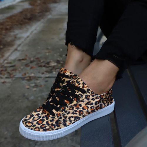 Chaussures Chaussures Femme Chaussures Plates Basket Femme Chaussures Vulcanisées Basket Femme Marque De Espadrilles Lacets Pour Femmeschaussures Décontractéesmocassins Léopard Platsgrande Taille