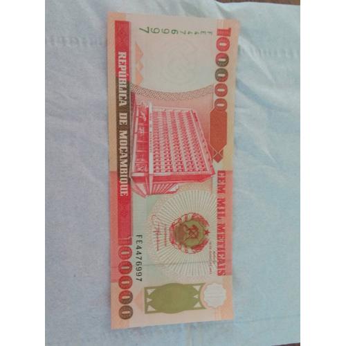 Billet 10000 Meticais Mozambique 