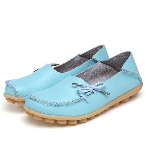 Mocassins En Cuir Pour Femmes,Chaussures Plates À Bout Pointu,Grande Taille 44