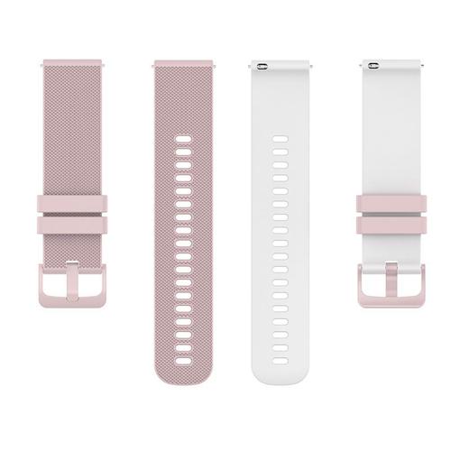 Adgf - Bracelet De Montre En Silicone Pour Garmin Forerunner4 64 Vivoactive 3 4 Accessoires Pour Samsung Gear S2 S3 [Article Pour Ce Lien: Garmin Vivoactive 4 Pink-White ]