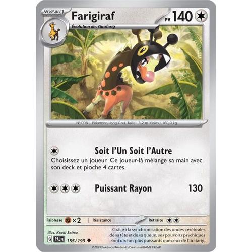 Carte Pokémon - Farigiraf - 155/193 - Ev2 Evolutions À Paldea