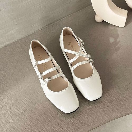 Chaussures Marychaussures Essence En Cuir Verni Pour Femmechaussures Parker Carréestalon Bassemelle Souple Confortabledesignermodelégante Pour Femme