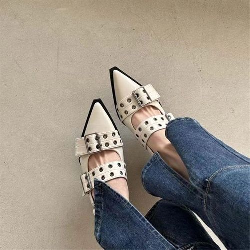 Chaussures Sandalespaisses Talons Mihauts Pour Femmeschaussures De Soirée Pointuespantoufles Décontractées De Marquemode D'été