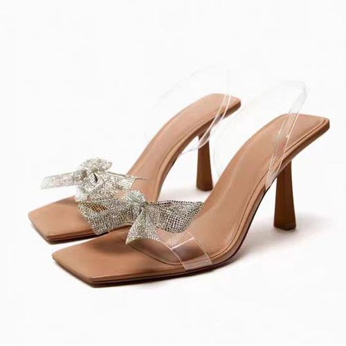 Chaussures Trafsandales Talons Hauts Pointus Pour Femmeescarpins Slingback Florauxlégantschaussures Talons Aiguillesnoirsexyixd'étéparkermode
