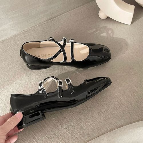 Chaussures Marychaussures Essence En Cuir Verni Pour Femmechaussures Parker Carréestalon Bassemelle Souple Confortabledesignermodelégante Pour Femme